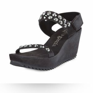 Pedro Garcia Fede Crystal-Studded Wedge Sandal